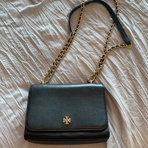 Tory Burch Black and Gold crossbody